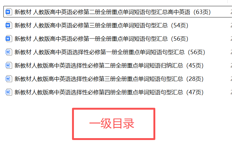 人教版高中英语重点单词、短语、句型汇总